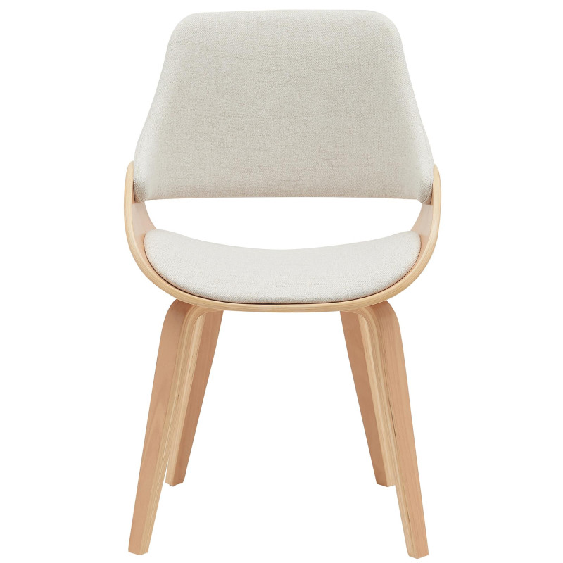 Lot de 2 chaises de salle à manger Vangale natura/crème