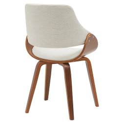 Ensemble de 2 chaises de salle à manger Vangale noyer/crème