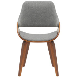 Ensemble de 2 chaises de salle à manger Vangale noyer/gris foncé