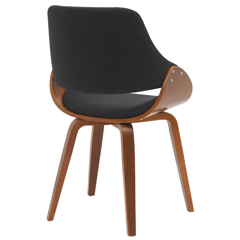 Ensemble de 2 chaises de salle à manger Vangale noyer/noir