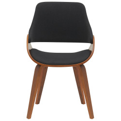 Ensemble de 2 chaises de salle à manger Vangale noyer/noir