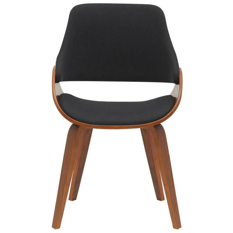 Ensemble de 2 chaises de salle à manger Vangale noyer/noir