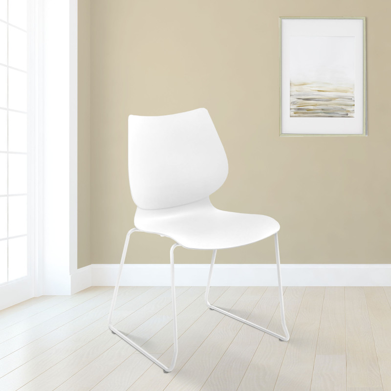 Ensemble de 2 chaises Houma, blanches