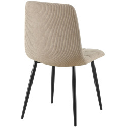 Lot de 2 chaises de salle à manger Antibes Cord taupe