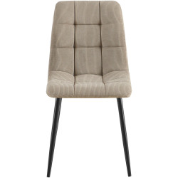 Lot de 2 chaises de salle à manger Antibes Cord taupe