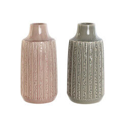 Vase Home ESPRIT Gris Rose...