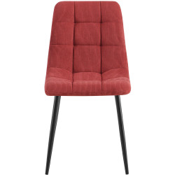 Lot de 2 chaises de salle à manger Antibes Cord bordeaux