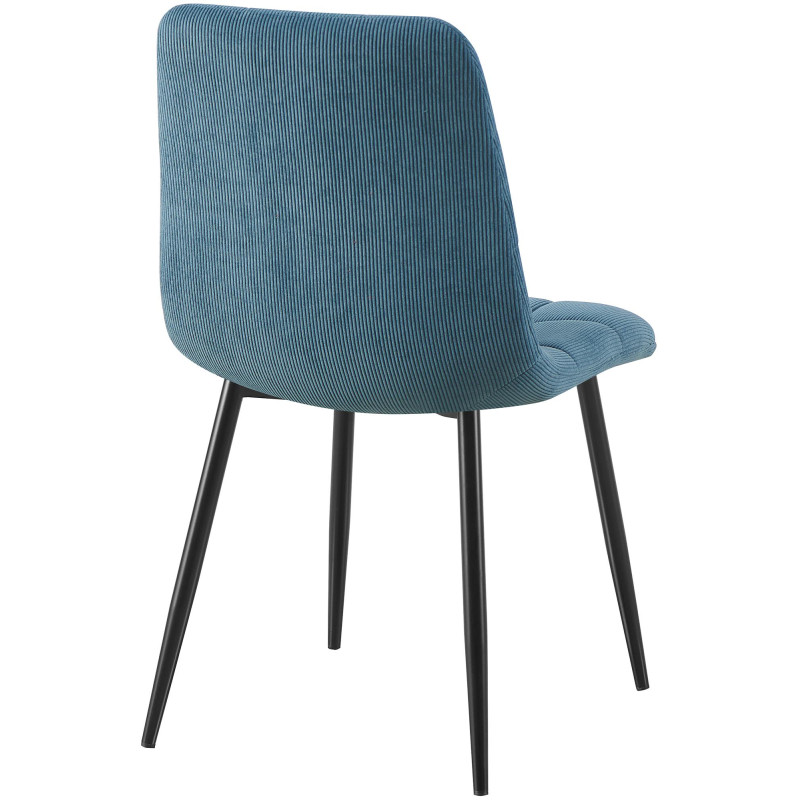 Lot de 2 chaises de salle à manger Antibes Cord bleu