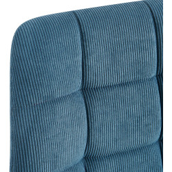 Ensemble de 2 chaises de salle à manger Antibes Cord bleu