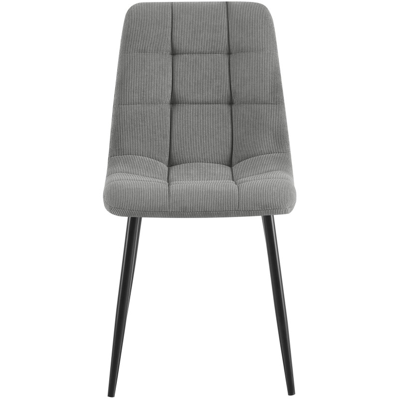 Lot de 2 chaises de salle à manger Antibes Cord gris