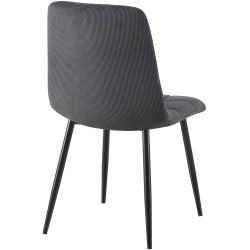 Lot de 2 chaises de salle à manger Antibes Cord noir