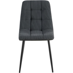 Ensemble de 2 chaises de salle à manger Antibes Cord noir