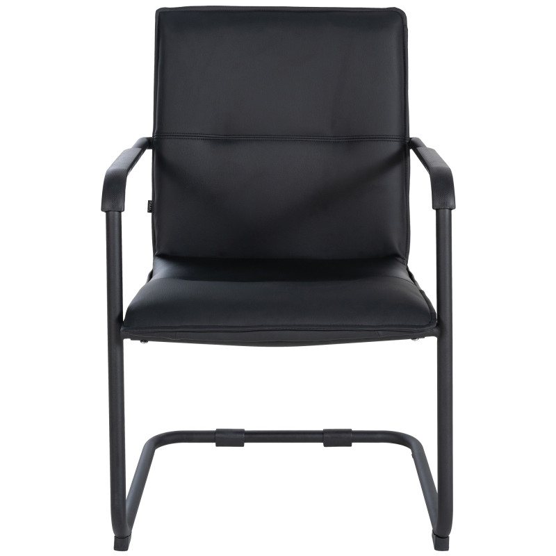 Lot de 2 chaises visiteurs Seattle noir/noir