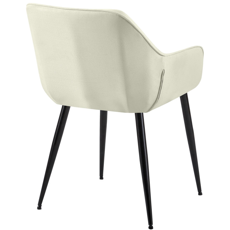 Chaise de salle à manger Luena en tissu crème