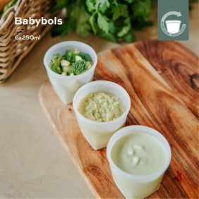 Babymoov Pots de conservation Babybols Biosourcés - Lot de 6x250ml