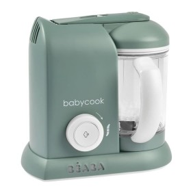 BEABA, Babycook Solo, Robot bébé 4 en 1, Cuiseur, Mixeur - Eucalyptus