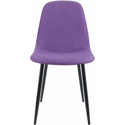 Lot de 4 chaises de salle à manger Maryam en tissu violet