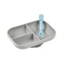 Béaba Repas Set Repas Silicone avec Ventouse Gris