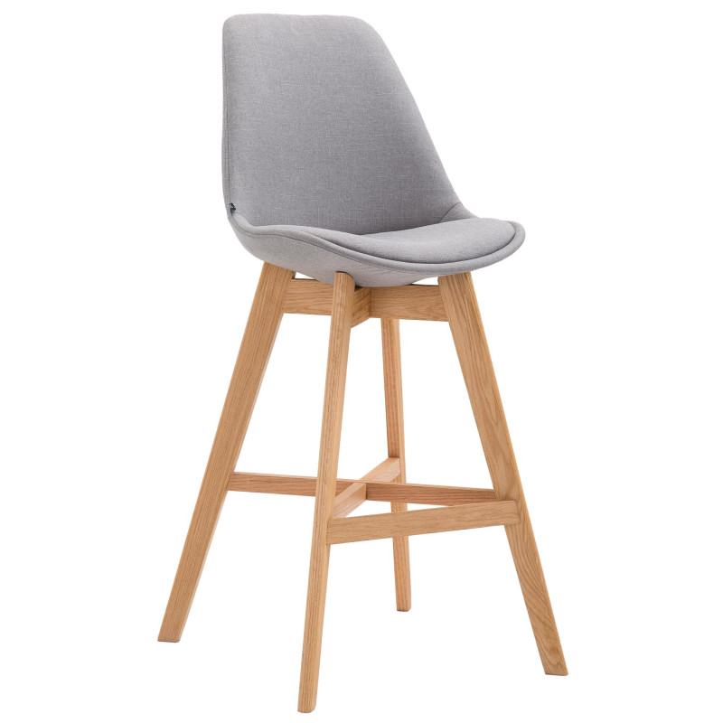 Tabouret de bar Cannes tissu Natura gris