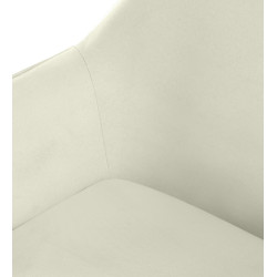 Lot de 2 chaises de salle à manger Luena tissu crème