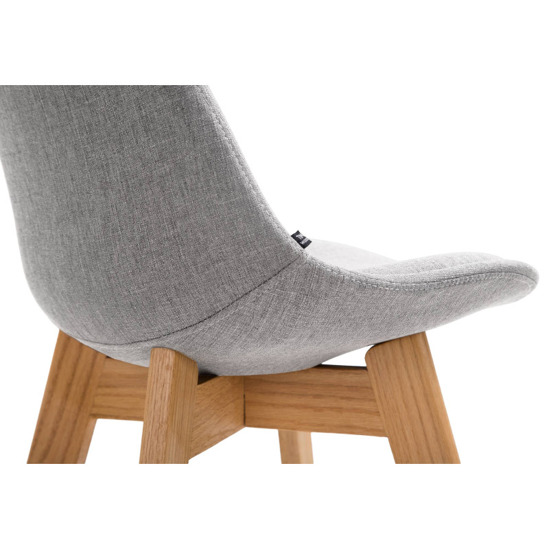 Tabouret de bar Cannes tissu Natura gris