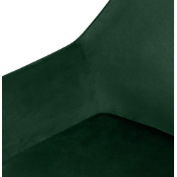 Lot de 2 chaises de salle à manger Luena velours vert