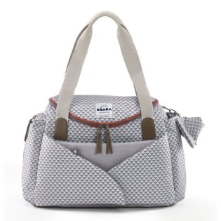 Sac a langer Sydney II - BEABA - Modulable - Grande contenance - Rangements multiples - Gris Corail