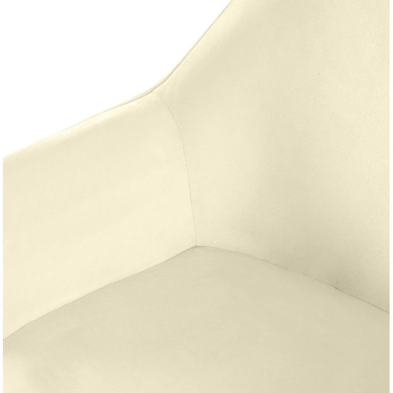 Lot de 2 chaises de salle à manger Luena velours crème