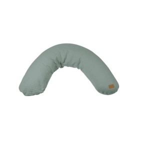 BEABA, Coussin de grossesse et d'allaitement Big Flopsy™, Fleur de coton, Vert sauge, 170 cm