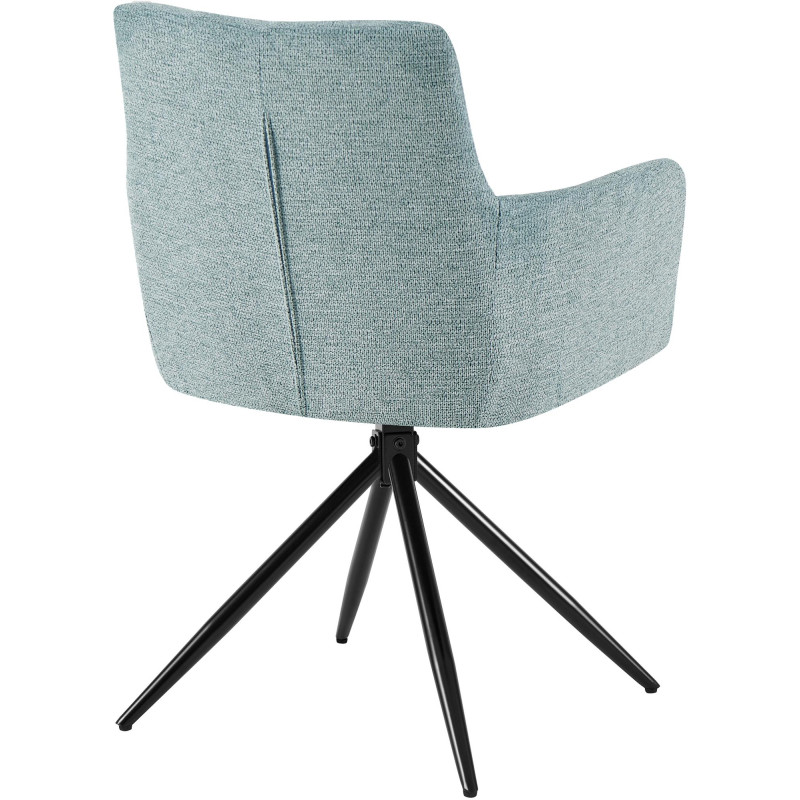 Lot de 2 chaises de salle à manger Jonah en tissu turquoise