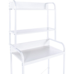 Mueble para lavadora Darby con estantes Blanco