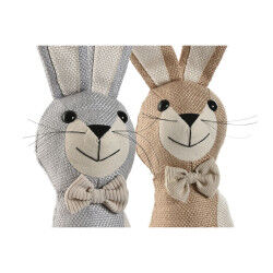 Support de porte Home ESPRIT Sable 20 x 10 x 35 cm Lapin (2 Unités)