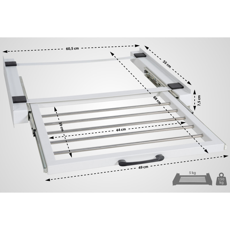 Châssis de base pour machine à laver Sebastian blanc