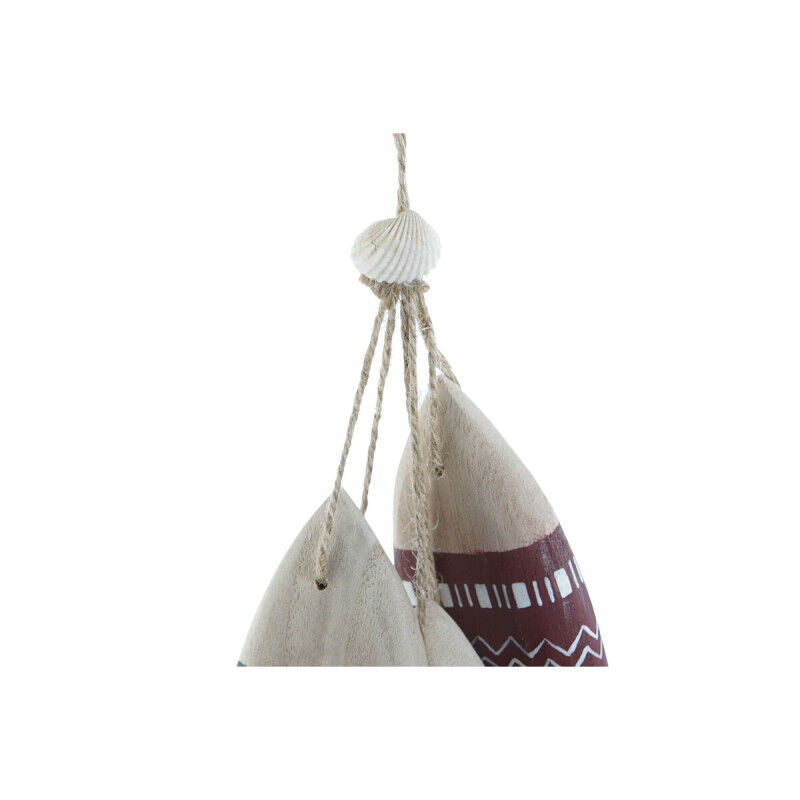 Décoration Suspendue Home ESPRIT Bleu Rouge Multicouleur Poissons 5 x 2 x 20 cm (2 Unités)