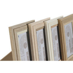 Cadre photo Home ESPRIT Multicouleur Verre Bois MDF Scandinave 13 x 2,8 x 18 cm (4 Unités)