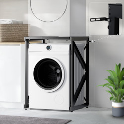 Étagère pour machine à laver Caleb noire