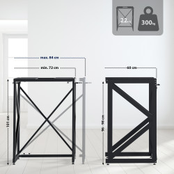 Étagère pour machine à laver Caleb noire