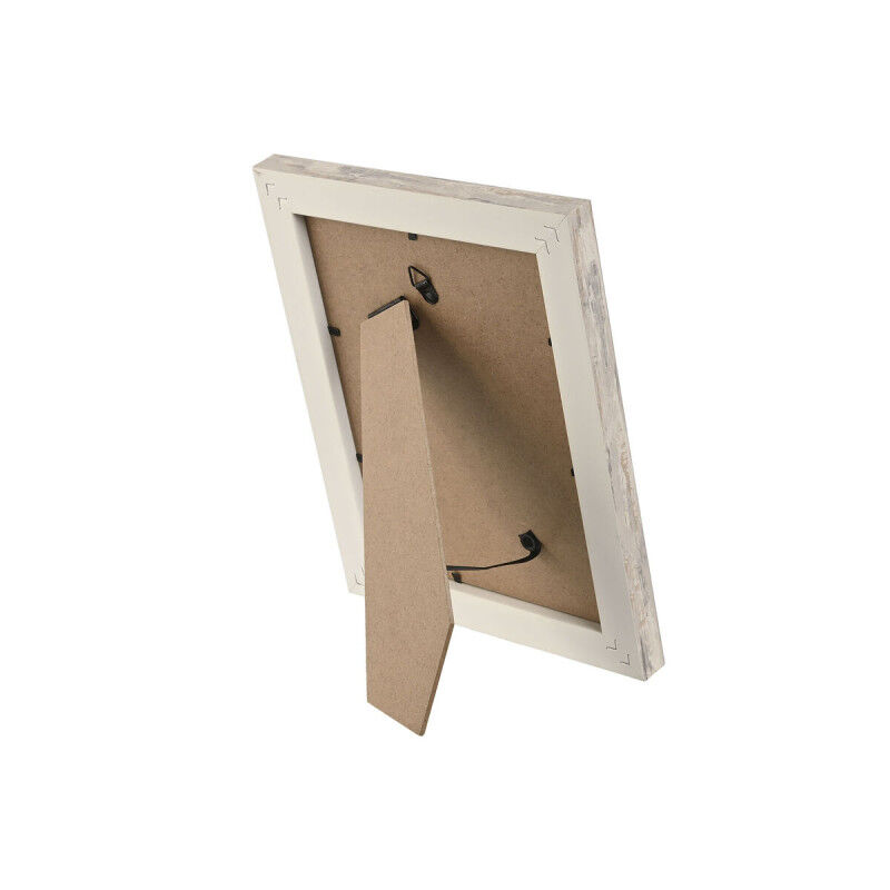 Cadre photo Home ESPRIT Blanc Naturel Verre polystyrène Scandinave 19,5 x 2 x 24,5 cm (2 Unités)