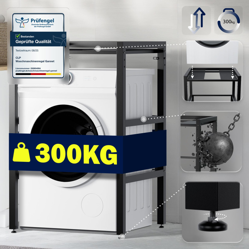 Étagère pour machine à laver Gannet noire