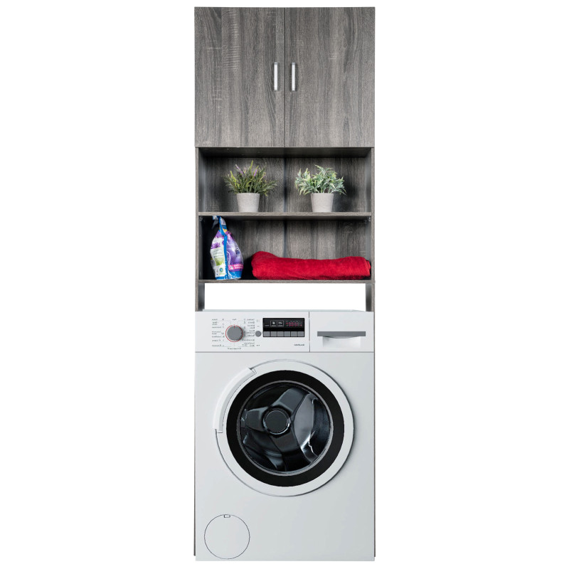 Estantería de madera Gardiner para la lavadora Gris oscuro