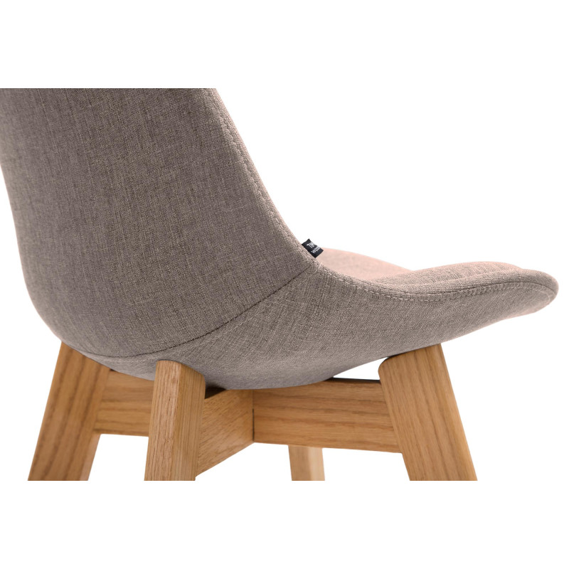 Tabouret de bar Cannes tissu Natura taupe