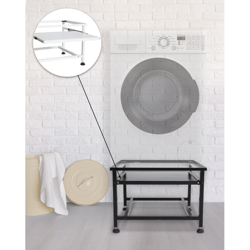 Base metálica para lavadora Melfort Negro