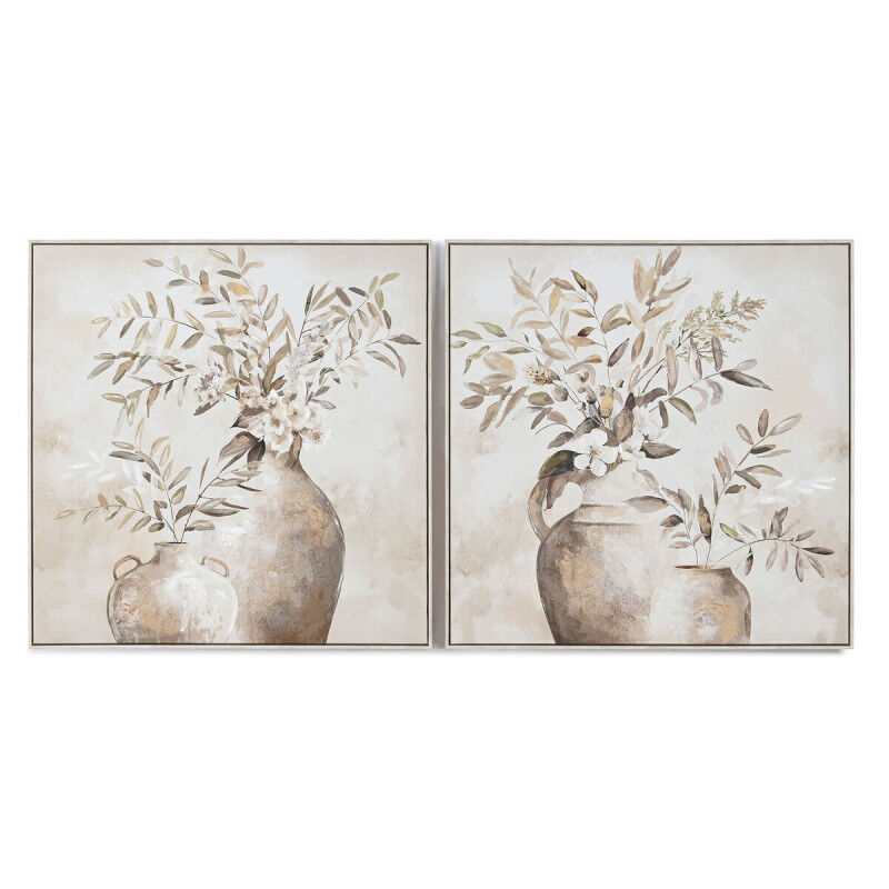 Cadre Home ESPRIT Vase Traditionnel 82 x 4,5 x 82 cm (2 Unités)