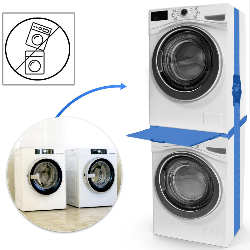 Bastidor de conexión para lavadoras con estante