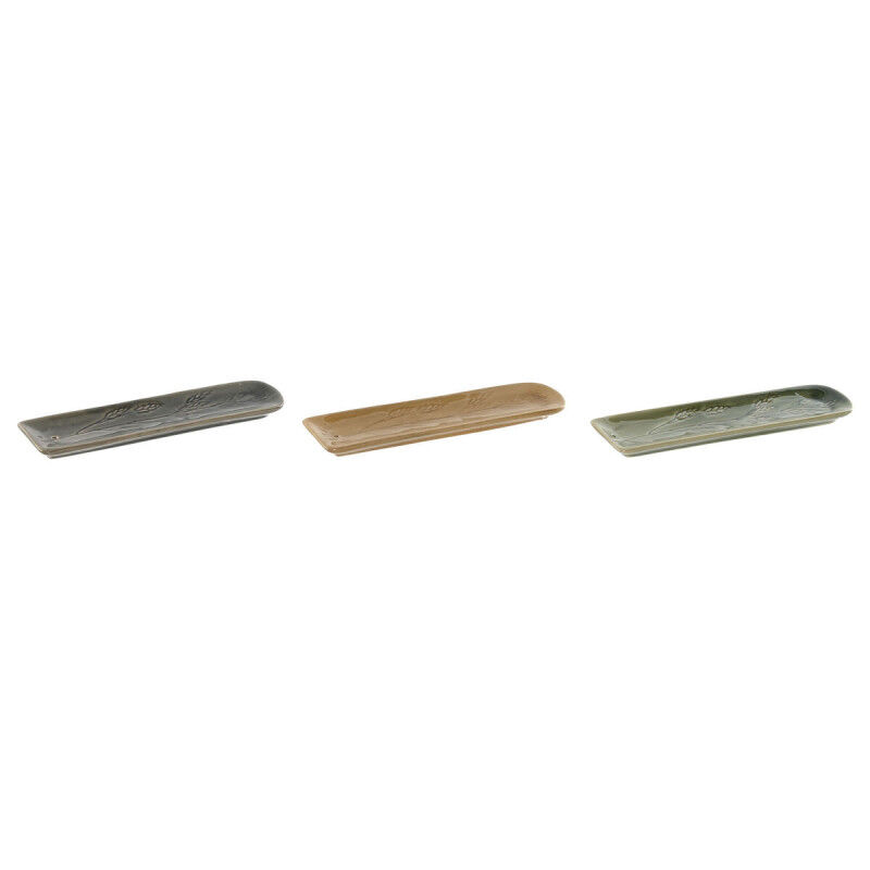 Support Home ESPRIT Grès 5,8 x 1,5 x 21,8 cm (3 Unités)