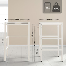 Étagère pour machine à laver Gannet blanche