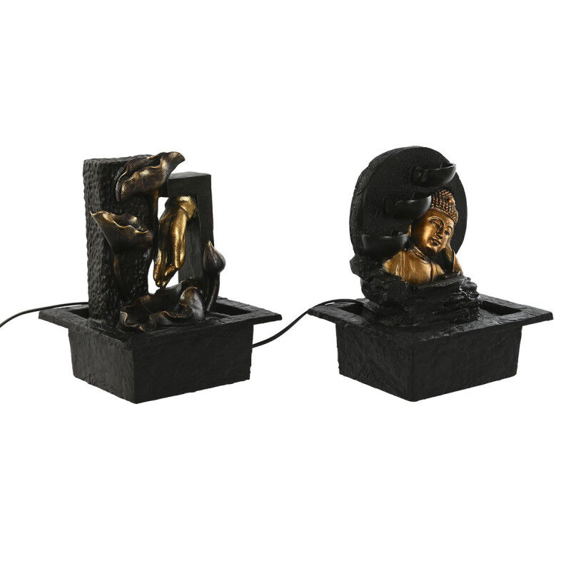 Fontaine de jardin Home ESPRIT Résine Buda Oriental 21 x 19 x 27 cm (2 Unités)