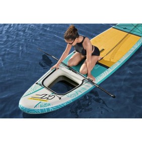 BESTWAY Paddle gonflable Panorama Hydro-force™, 340 x 89 x 15 cm, 150 kg max, fenetre transparent, pompe, leash