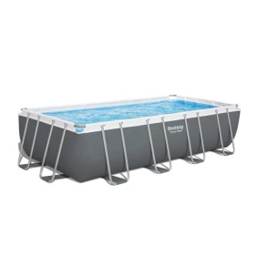 Piscine tubulaire Power Steel rectangulaire 5,49 x 2,74 x 1,22 m - Bestway 5,49m x 2,74m x 1,22m Gris