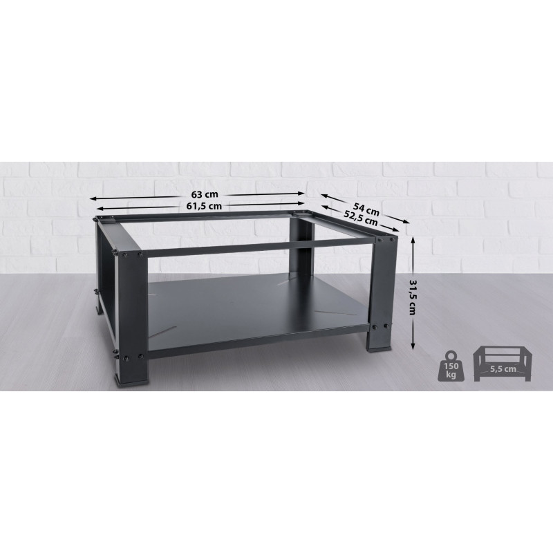 Socle pour machine ? laver Lunas, noir